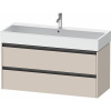 DURAVIT Ketho 2 závesná skrinka pod umývadlo, 2 zásuvky, 1184 x 460 x 549 mm, taupe matná, K25279091910000
