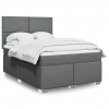 Box spring postel s matrací tmavě šedá 140x200 cm textil Šedá 3292805