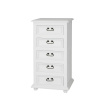 Rustikálna komoda WHITE HOME Slim COM109 Barevné provedení: Antická bílá K16 - tmavý vosk K02