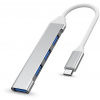 Rozbočovač PremiumCord USB-C na USB3.2 A + 3x USB2.0 A, hliníkové puzdro