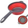 Silikónový skladací cedník - cedník 20cm s rukoväťou