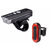 Sada svetiel na bicykel FORCE FUTURO USB-C LED 350lm – set