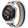 BStrap Velcro Nylon remienok na Huawei Watch GT 42mm, white rainbow SSG029C0402
