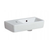 Geberit Selnova Umývadielko 50x25 cm, s 1 otvorom na batériu vľavo, s prepadom, biela 501.506.00.7