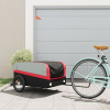 Vozík za bicykel, čierno červený 45 kg, železo-ForU-94048
