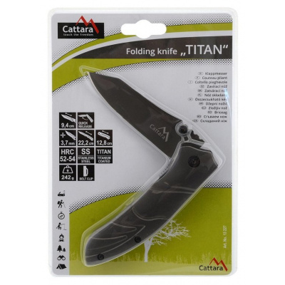 Nůž skládací TITAN s pojistkou 22cm, CATTARA