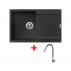 Sinks ULTIMA 790 Granblack + ELASTA S nerez/čierná