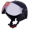 BLIZZARD DOUBLE VISOR SKI HELMET Black Matt, Orange Lens, Mirror