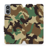 Flipové pouzdro Mobiwear - Sony Xperia 10 VI - V111P Maskáče (Knížkové flip pouzdro, obal, kryt na mobil Sony Xperia 10 VI - V111P Maskáče, materiál Umělá kůže + TPU - ochrana 360°, stojánek, silikono