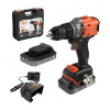 BLACK+DECKER Náradie - 18V AKU vŕtačka s príklepom, 2x aku 2,0 Ah Li-Ion, nabíjačka BLD683D2XK-QW