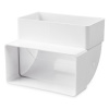 Ploché vertikálne plastové koleno 90°; 55 x 110 mm