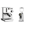 Rancilio Silvia BC, white + Eureka Helios 75, grey