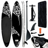 vidaXL Nafukovací Stand Up Paddleboard 305x76x15 cm čierny 92746
