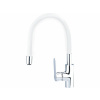 BALLETTO Batéria stojanková, flexibilné horné rameno biele, 550mm, lesklý chróm 81122