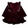 Dievčenské šaty - MIDI Dressing Dress Veľkosť 110 (Velor formálne šaty Burgundské sväté zasadnutie hit)