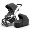 THULE Sleek Shadow Grey / Aluminium + Bassinet