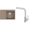 Set Franke G250KA (dřez CNG 611-78 TL/7 Kašmír, pravý + baterie FS 3230.031 LINA SMART Chrom) 114.0700.683