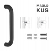 MPkovania FT - MADLO kód K01 Ø 32 mm SP ks, 382 mm, 350 mm, CIM - čierna matná (FNO)