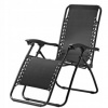 Záhradné lehátko - Lehátko BAROON turistické kreslo 59x97x74cm čierne p (Kreslo)