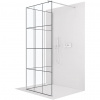 CERANO - Sprchová zástena Walk-in Onyx Corner Round Ľ/P - 8 mm - guľatá vzpera - chróm, industriálne sklo - 120x120x200 cm