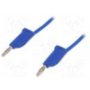 Měřicí šňůra 70VDC 33VAC 16A banánek 4 mm,z obou stran modrá