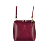 Barberinis 1702 bordová dámska kožená kabelka 17 x 16 x 8,5 cm