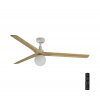 FARO Barcelona | FARO 34279-11L - Stropný ventilátor KLIM L 1xE27/15W/230V dub/biela + DO | FA34279-11L