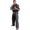 TOP TEN T-Shirt, V-Neck for kickboxing “Superfighter Collection” - black-white, size S Size: 130, 130 cm, Color: Black
