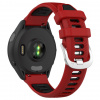 AC mobile RUN Silikónový dvoufarebný Opasok na hodinky Garmin Barva: Červená-černá, Velikost: 18 mm
