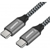 PremiumCord Kabel USB 3.2 Gen 1 USB-C male - USB-C male, bavlněný oplet, 1,5m ku31ct15