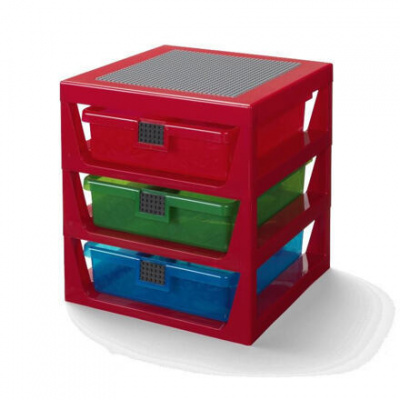 LEGO Storage organizér se třemi zásuvkami 4095 Organizér červená