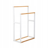 Stojan na uteráky LOKE drevený biely 51,5x24,5x66,5-81,5 cm HOMLA