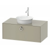 DURAVIT White Tulip závesná skrinka pod umývadlo na dosku, 1 zásuvka, 1000 x 550 x 408 mm, taupe matná, WT498106060
