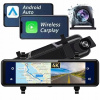 AUTOKAMERA 4K 10 PALCOV V ZRKADLE S CÚVACOU KAMEROU PRE ANDROID CARPLAY