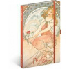 Notes Alfons Mucha – Maliarstvo, linajkovaný, 13 × 21 cm - autor neuvedený