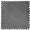 SEDCO PVC podlaha do garáží, skladov, hál, telocviční ECO - T LOCK - DIAMOND - 498x498x6, 5 mm Tmavo šedá