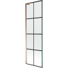 Mexen Next L vaňová zábrana 1-krídlová 60 x 150 cm, čierny vzor, ružové zlato - 895-060-000-03-77-60