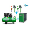Atmos Sestava kompresor + sušička + filtrace - SAP4T/150 příkon 4 kW, výkon 500 l/min, 12,5 bar, vzdušník 150 l, sušička, filtrace