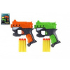 Teddies pistole 2ks 12cm plast na pěnové náboje + 6ks nabojů na kartě