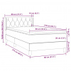 vidaXL Posteľný rám boxspring s matracom Tmavozelená 80x210 cm zamat - Zelená - 248004-263325