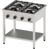 GREDIL Otvorený plynový sporák so 4 horákmi, 23,5 kW, G30, 800x700x850 mm | GREDIL, 976523