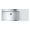 Grohe Drezy Drez K1000 s automatickým odtokom, 116x52 cm, kefovaná nerezová 31581SD1-GR