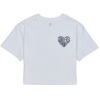 Converse WOMENS LEFT CHEST HEART CROPPED TEE biela,čierna Dámske crop tričko L