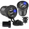 MONTÁŽNA NABÍJAČKA DO AUTA, JACHTY, ČLNA 2 x USB 3,4A ZÁSUVKA 12V 24V