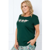 Italian Fashion Dámske 3/4 pyžamo Florisa - bavlna Zelená M