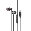 PROMATE Silken-C Ergonomická kabelová stereo sluchátka do uší USB-C