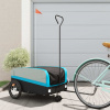 vidaXL Vozík za bicykel, čierno modrý 45 kg, železo 94072