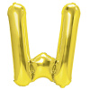 Party Zlatý fóliový balón písmeno W 40 cm