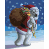 Maľovanie podľa čísel Medvedík prezlečený za Santu (Sue Ellen Brown), 40x50 cm, bez rámu a bez vypnutia plátna (5004580)