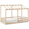 Detská posteľ so strechou 90x200 cm borovicový masív-ForU-847000